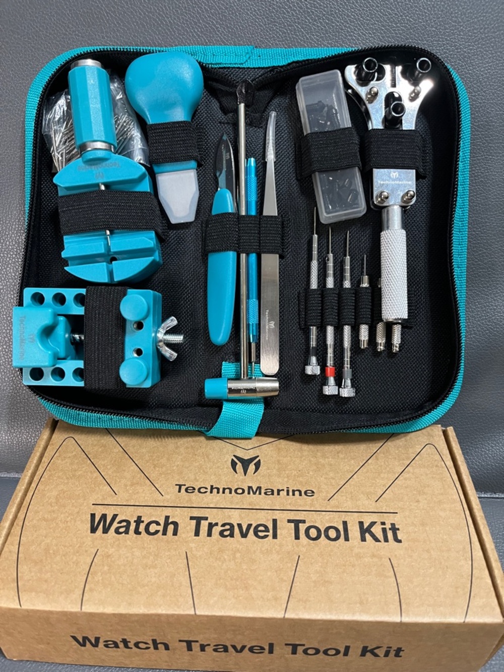 Technomarine Teal and Black Watch Travel Tool Kit